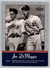 2001 UD Pinstripe Exclusives  Joe DiMaggio JD3