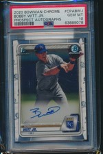 PSA 10 BOBBY WITT JR. AUTO 1st 2020 Bowman Chrome Royals Rookie RC GEM MINT
