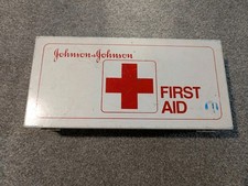 Vintage Johnson & Johnson First Aid Kit White...