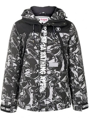 *NWT* *RARE DISCONTINUED* BAPE AAPE Graphic print hooded down jacket SIZE M