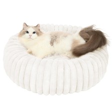 Washable Small cat Dog Bed,Calming Anti Anxiety Round Donut Dog Bed,Cute Kitt...