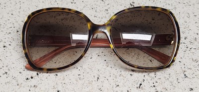 Kate Spade''Halsey'' Brown Rose Tort Frames Brown Lenses Sunglasses Used Some Wear