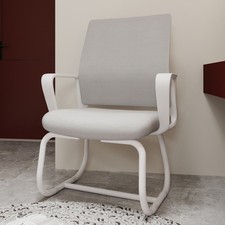Modern Office Chair Metal Frame Computer Desk Chair w/ Armrest for Living Room