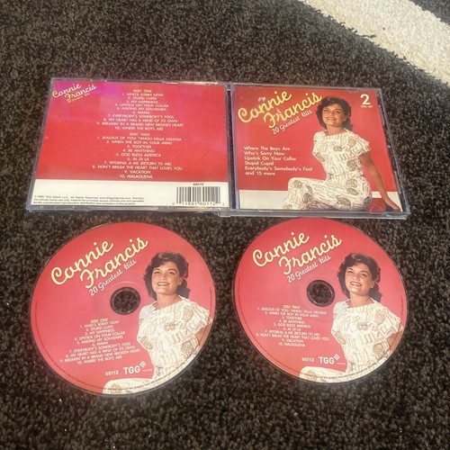 Connie Francis 20 Greatest Hits 2 CD Set TGG Direct 2009
