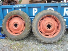 For DAVID BROWN 995 996 1390 13.6 X 36 REAR WHEELS & TYRES PAIR