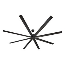 Aluminum 96in 8-Blade DC Ceiling Fan 6-Speed Remote, Low-Noise, Reversible