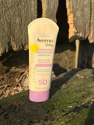 Aveeno Baby Continuous Protection Sensitive Skin Zinc Oxide Sunscreen SPF 50 3oz