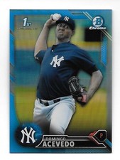 DOMINGO ACEVEDO 2016 Topps Bowman Chrome Prospects Blue Twitter Refractor RC /15