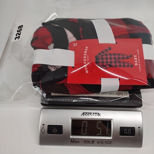 Wondershop Baby Holiday Buffalo Check Matching Family Footed Pajama 6-9 Mo - Bild 5 von 5