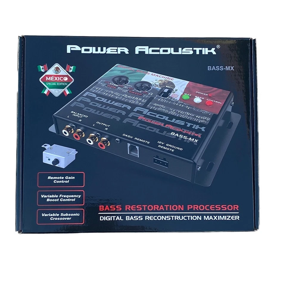 Power Acoustik Bass-MX Mexico Flag Digital Bass Restoration Car Audio Processor - Image 4 of 4