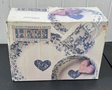 Vintage 16pc Animal  & Hearts -  Folk Craft Dinner Set by Tienshan China