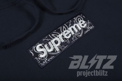 トップス Supreme Bandana Box Logo Hooded Black Supreme Bandana Box Logo Hooded Sweatshirt Black Men's