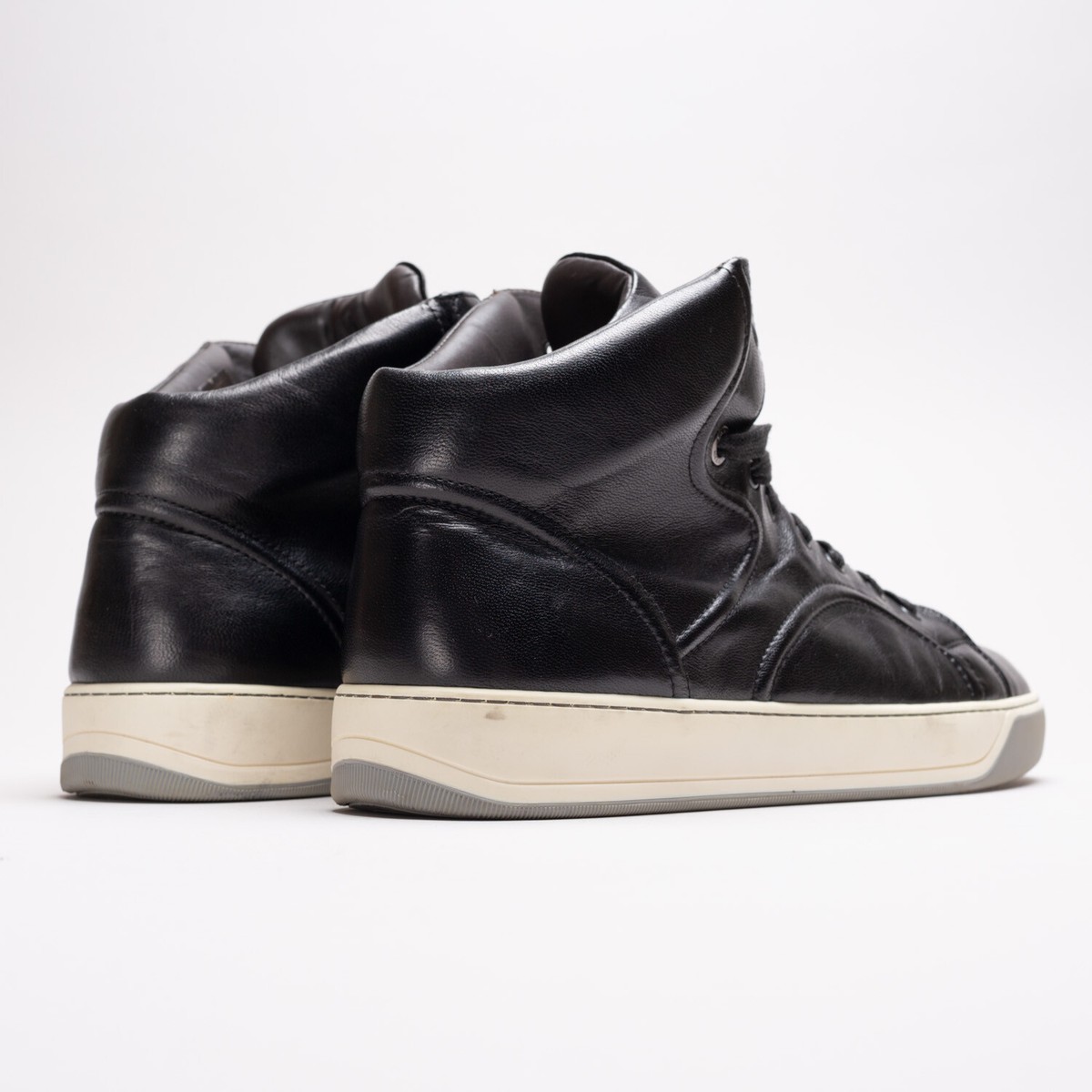 Lanvin High Top Sneaker Size UK9 Black Leather Designer Lanvin High Top Sneaker Size UK9 Black Leather Designer