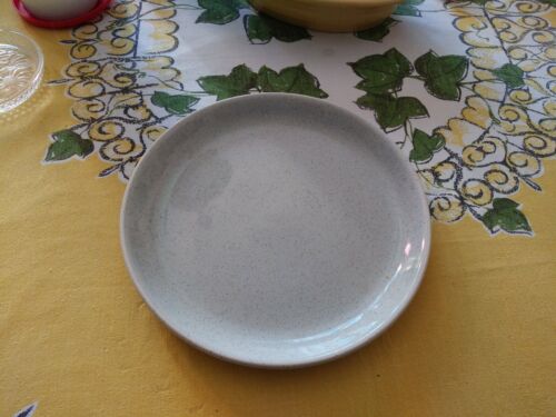 Vintage 1948-1962 Bauer Brusche Al Fresco grau gesprenkelt 8" Salatteller neuwertig MCM - Bild 2 von 6