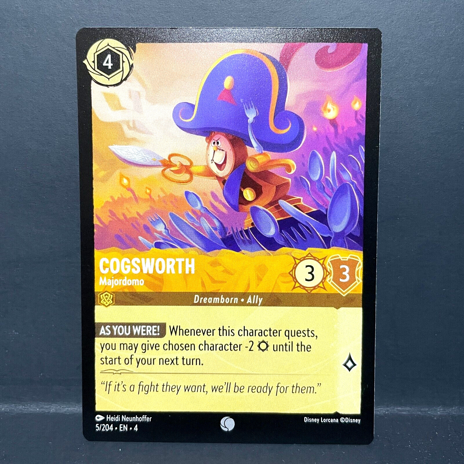 2024 DISNEY LORCANA URSULA'S RETURN COGSWORTH 5/204 COMMON