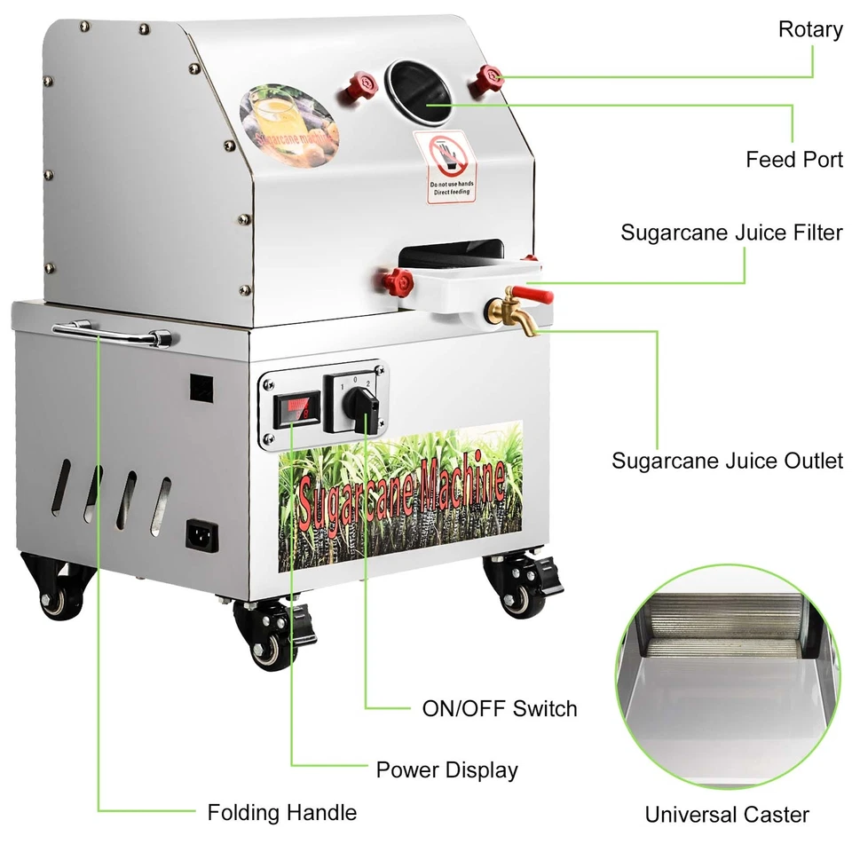 Commercial Sugar Cane Juicer Ginger Sweet Sorghum Juicing Machine Press Machine - Image 4 of 4