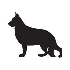 German Shepherd Dog - Vinyl Decal Sticker - Multiple Color  Sizes - ebn1958