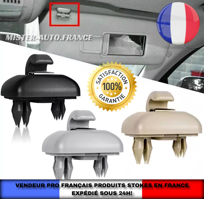 Clip Crochet 2x Fixation Pare Soleil Gris Audi A1 A3 A4 A5 Q3 Q5 TT 8U0857562A