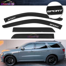 Fits 11-25 Dodge Durango Side Window Visor Vent Guard Front Rear Shade W/ Sport