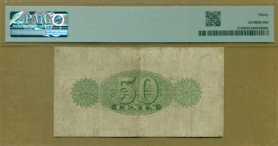 British North Borneo 1938 50 Cents Pick 27 PMG 30. Rare note. - Image 2 of 2