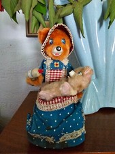 Vintage Yonezawa Hungry Baby Bear 1950's Battery Op Japan Tin Toy WORKING