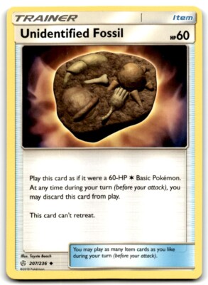 2019 Sun & Moon - Cosmic Eclipse Unidentified Fossil a Null/Uncommon #207