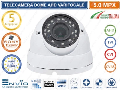 ENVIO TELECAMERA IBRIDA 4in1 AHD TVI CVI CVBS VARIFOCALE 2,8-12mm 5 MP SONY STARVIS