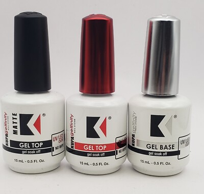 Kupa Trio Matte Gel Top, Gel Top, Gel Base 15ml 0.5 Fl Oz 