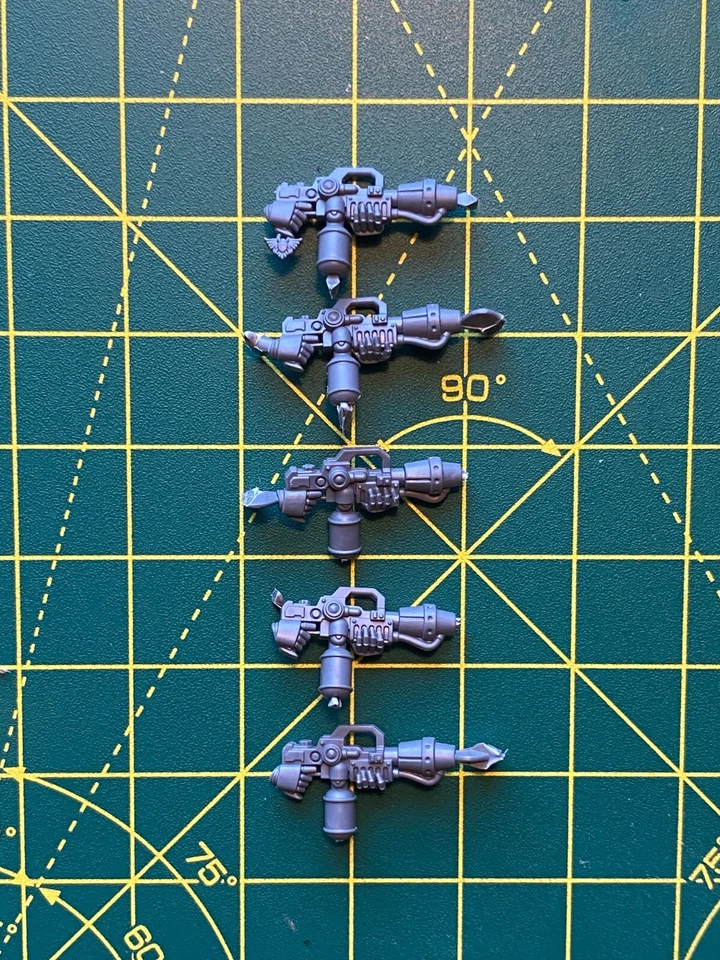 GAMES WORKSHOP Warhammer 40k 30K The Horus Heresy Flamer Corvus Flamers X5 new on sprue