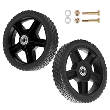 2x 8" Push Lawn Mower Plastic Wheels Fit Craftsman Mower Generator Garden Tiller