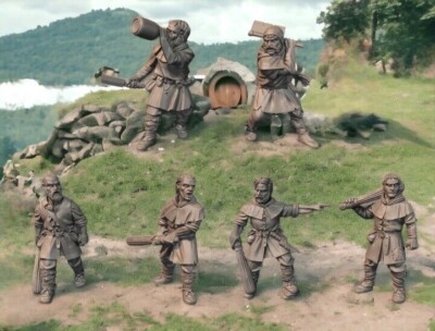 Sharkey's Herren/Ruffians/Räuber - 6 Figuren 28 mm Ideal LoTR MESBG