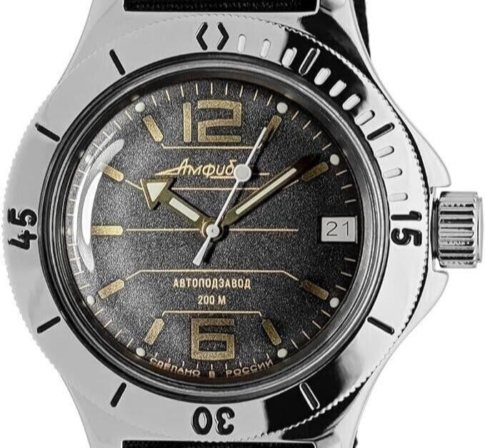 ウラシク　『アナフィックパーシー様』 Vostok Amphibia Men's Black Watch - 120697 for sale online | eBay