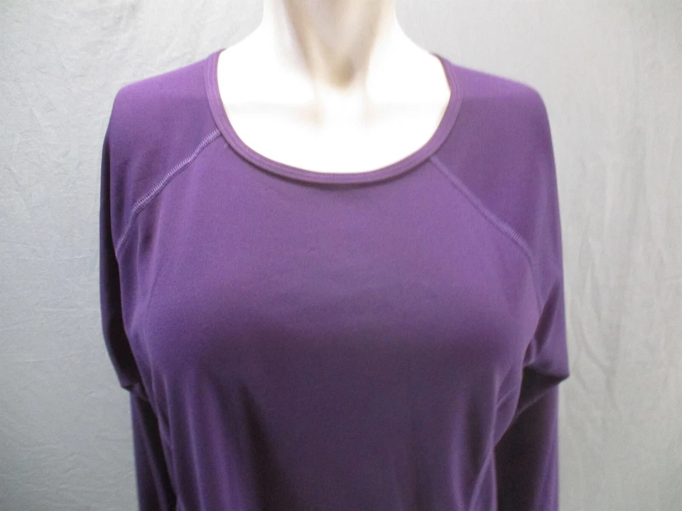 Top deportivo elástico manga larga cuello redondo púrpura talla XL para mujer Speedo 699 Foto 2 de 4