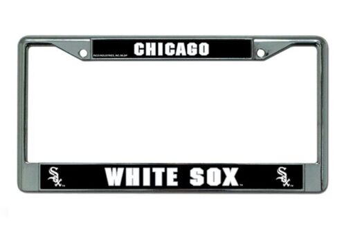Chicago White Sox Chrome License Plate Frame - Foto 1 di 1