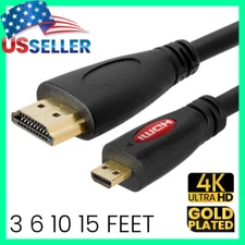 Micro HDMI Cable HDMI A to HDMI Male Adapter for Camera Sony Nikon 4K TV