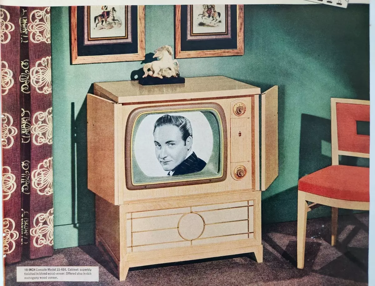 Crosley Family Theatre Cabinet Television 1951 Ad Magazine Print