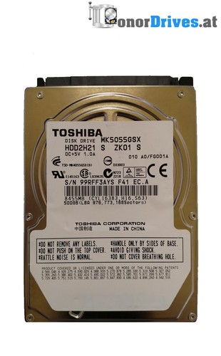 Toshiba -MK5055GSX-HDD2H21-500GB - SATA - PCB G002439-0A*