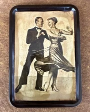 Vintage VOLLRATH 0046 Bakelite Tip Tray with Applied Fred Astaire & Ginger Photo