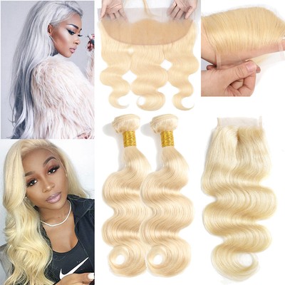 613 Blonde Ear To Ear 13 4 Lace Frontal Closure W Bundles