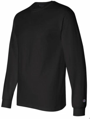 Champion NUEVA Camiseta Para Hombres Talla S-2XL Manga Larga Algodón Sin Etiquetas Gimnasio Entrenamiento CC8C - Imagen 1 de 2