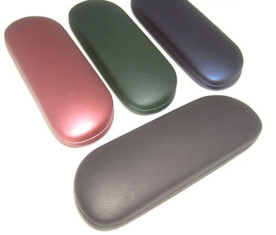 Brillenetui kleine Brillen Kunst Leder Etui Metall Case Kunstlederbezug - Bild 1 von 2