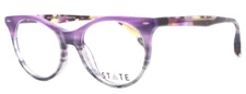 NEW STATE OPTICAL MELROSE WESTERIA SMOKE PBJ AUTHENTIC EYEGLASSES 52-19 USA!