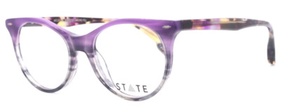 NEW STATE OPTICAL MELROSE WESTERIA SMOKE PBJ AUTHENTIC EYEGLASSES 52-19 USA!