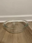 Vintage Glass PYREX #221 8-1/2 Inch Clear Deep Pie Cake Plate Pan Dish