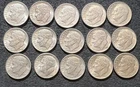 LOT OF 15 BETTER GRADE 90% SILVER 1946 ROOSEVELT DIMES BELOW MELT