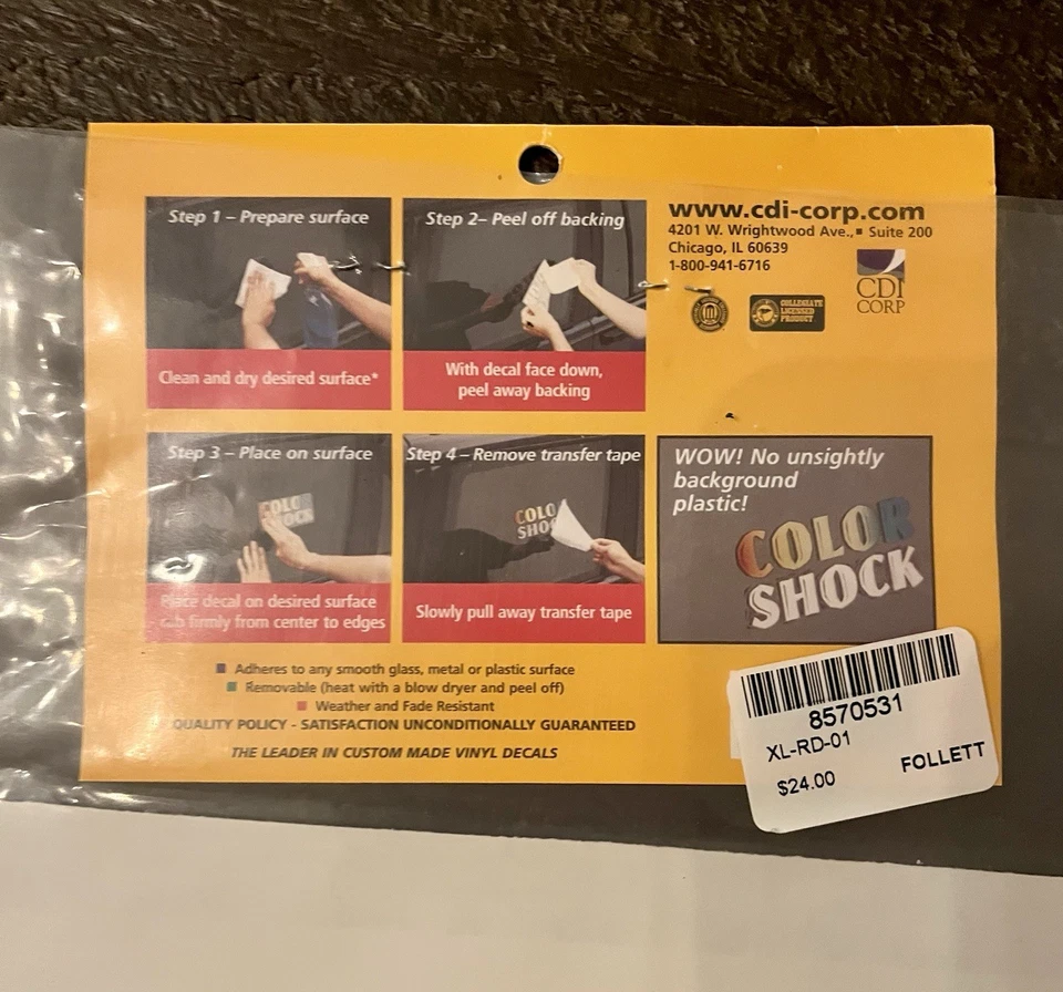 Miami Hurricane - Calcomanía de ventana automática "The U" - Grande - Plateada Foto 4 de 4