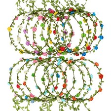 15 Colored Flower Crown Headbands for Wedding Party Photography Props