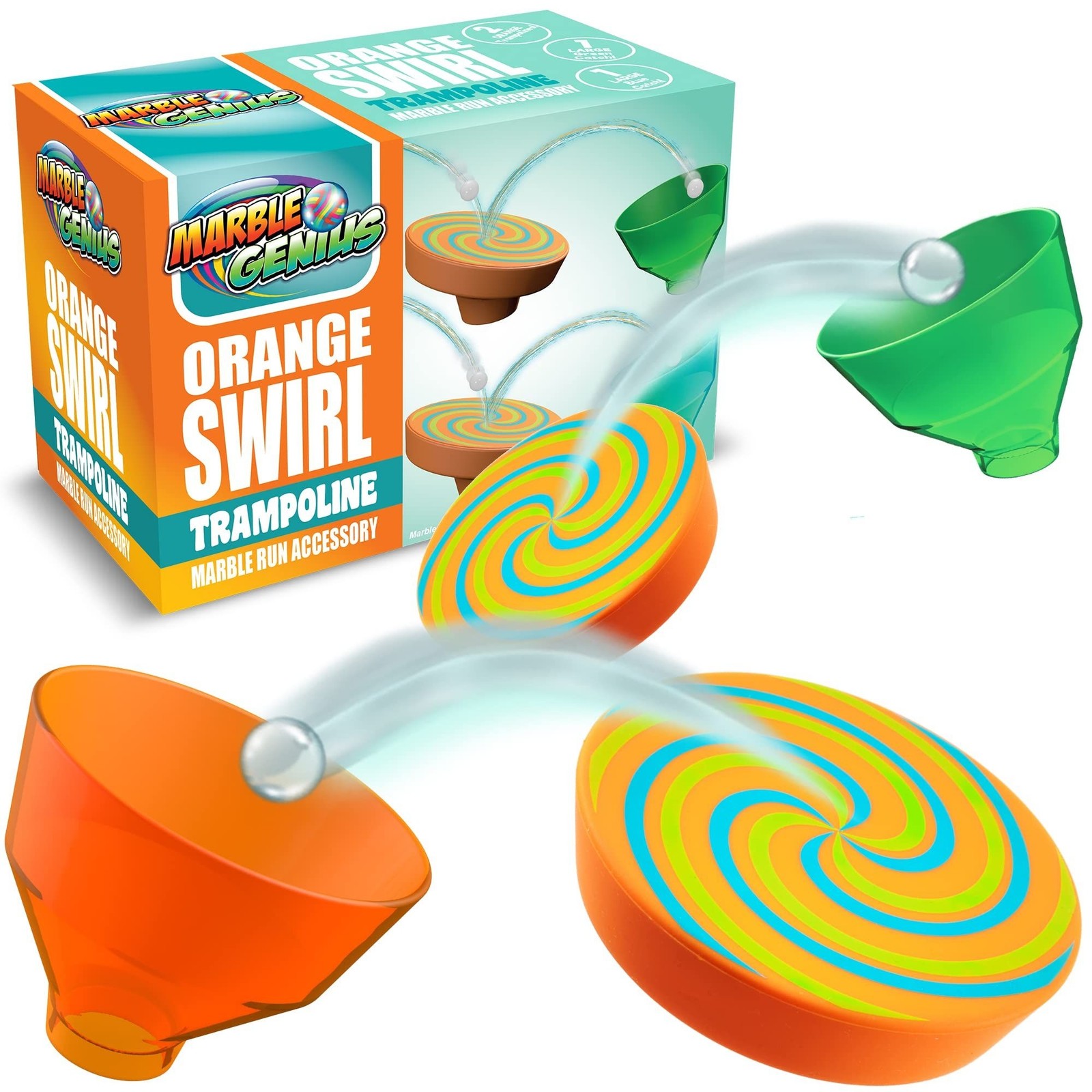 Marble Genius Orange Swirl Trampoline