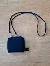 Small Black Zip Around Crossbody Wallet Square