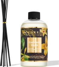 Reed Diffuser Refill Cashmere Vanilla 17Oz (500Ml) with 8 Rattan Sticks - Premiu